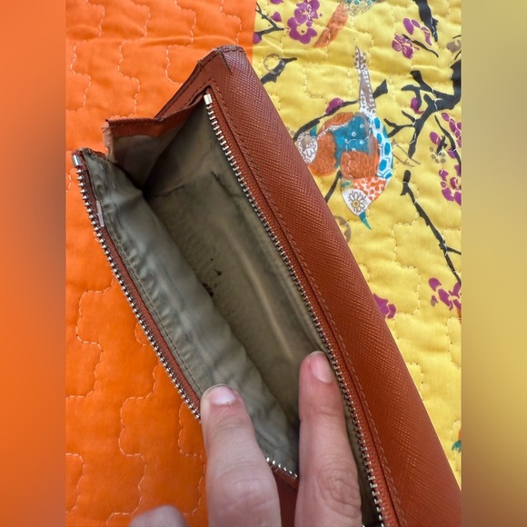 Tumi Snap Flap Travel Card Holder Wallet Burnt Orange - Picture 2 of 6